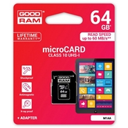 Karta pamięci microSD GoodRam 64GB Class 10 + Adapter SD